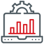 BI and advanced analytics icon